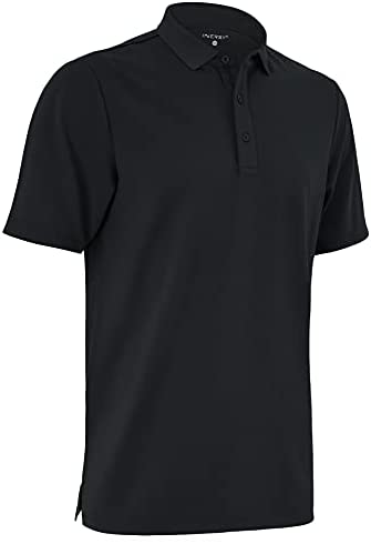 INNERSY Men's Polyester Golf Polo Shirt No Wrinkles No Iron Shirt
