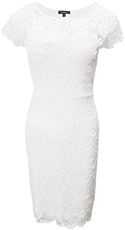 Women's Knee Length Short Sleeve Elegant Lace Dresses/Linning Dresses