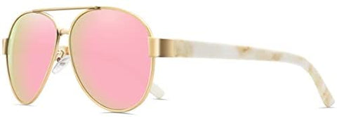 AWGSEE Aviator Sunglasses For Women Polarized UV Protection Sun glasses Mirrored Lens