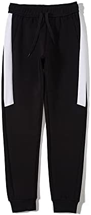 Boys Pull on Active Sweatpants Elastic Waistband with Drawcord Side Panel