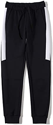 Boys Pull on Active Sweatpants Elastic Waistband with Drawcord Side Panel