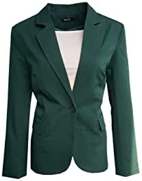 Women's Classic Single Button Blazer Jacket