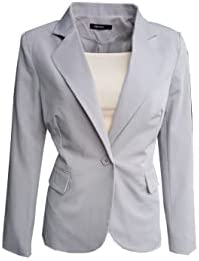 Women's Classic Single Button Blazer Jacket