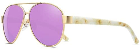 AWGSEE Aviator Sunglasses For Women Polarized UV Protection Sun glasses Mirrored Lens