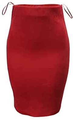 Women's Faux Suede Pencil Skirt