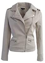 Faux Suede Jacket for Women Long Sleeve Zipper Up Casual Outwear