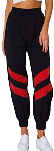 Women's Fashion Color Block Sweatpants Classic Elastic Waistband Jogger Pants