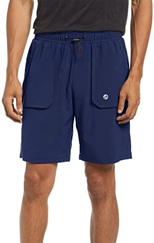 Men's Hiking Cargo Shorts Quick Dry Outdoor Travel Shorts for Men with Multi Pocket for Fishing Camping Casual
