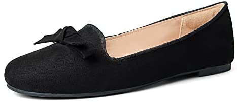 mysoft Women's Flats Slip on Loafer Ballet Flat Shoes with +Comfort Heel Protection