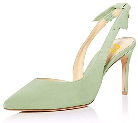 FSJ Women Sexy Stiletto High Heels Slingback Pumps Pointy Toe Slip On Office Party Dressy Sandal Shoes Size 4-15 US