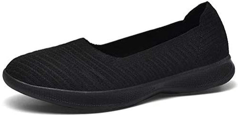 konhill Women's Slip on Flat-Comfy Walking Nurse Shoes