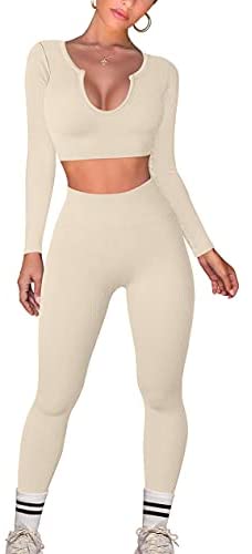 Women's Workout Seamless Outfits Yoga 2 Piece