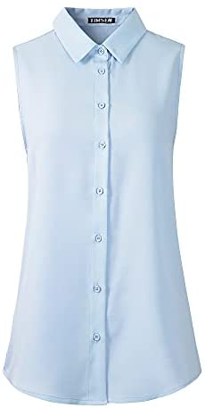 TIMSEM Womens Sleeveless Floral Printed Chiffon Casual Blouse Shirts Tops