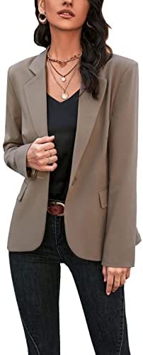 Women's Classic Single Button Blazer Jacket