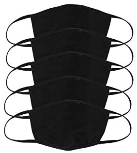 Bella Canvas unisex adult Bella+canvas 2-ply Sewn Mask, Bandana, Black, US