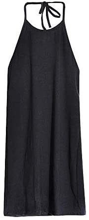 Women's Strapped Halter Sexy Backless Dress