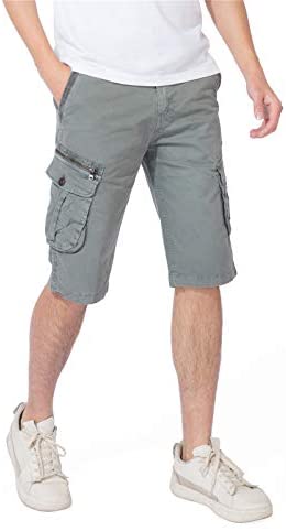DGWZ Mens Cargo Shorts Outdoor Casual Hiking Relaxed Stretch Multi Pocket Shorts for Men