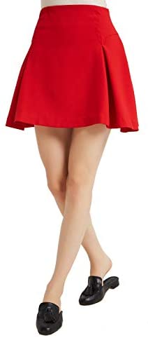 Womens A Line Short Pleated Skirt