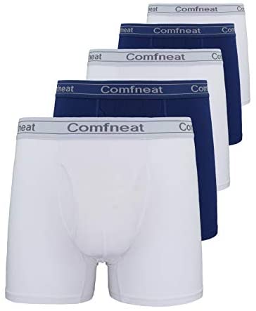 Men's 3 or 5-Pack Boxer Briefs Bamboo Rayon Ultra Soft Comfy Underwear with Fly