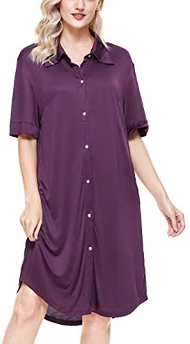 Womens Pajama Sets Soft Loungewear Set Short Sleeve Button Sleepwear Two-Piece Pj Sets Nightwear Pajamas for Women