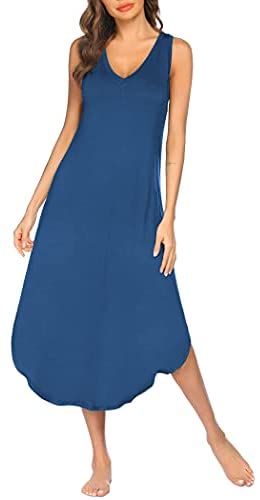 Women's Sleeveless Long Full Slip Night Dress