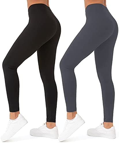 Leggings for Women, Stretch Mid-Rise Leggings, Not See Through Workout Leggings