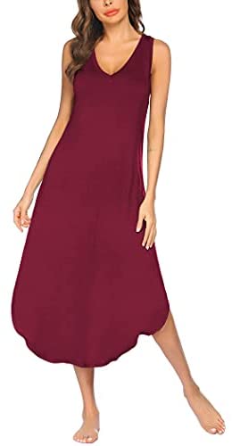 Women's Sleeveless Long Full Slip Night Dress