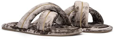 Torgeis Women's Cecilia Slides, Round Toe, Rubber Sole