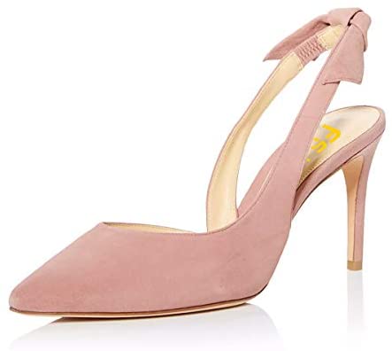FSJ Women Sexy Stiletto High Heels Slingback Pumps Pointy Toe Slip On Office Party Dressy Sandal Shoes Size 4-15 US