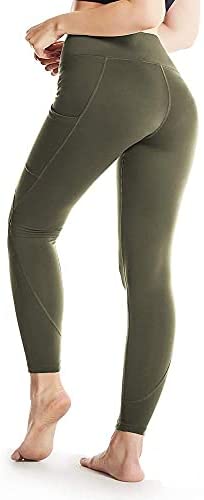 Women's Yoga Pants Leggings Elastic High Waist Plus Size Pants with 2 Pockets