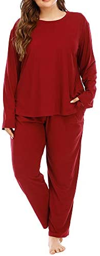 Plus Size Pajama Set Pants Women Tie Dye Long Sleeve Shirts Nightwear Sleep & Lounge Pjs