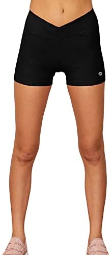 Women's Casual Cross Waist Shorts Waist Ruched Solid Stretch Workout Running Biker Booty Yoga Short Pants
