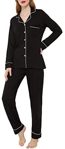 INNERSY Women's Soft Pajamas Set Silky Sleepwear 2 Piece Long Sleeve Party Pjs