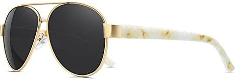 AWGSEE Aviator Sunglasses For Women Polarized UV Protection Sun glasses Mirrored Lens