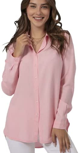 Blouses for Women Fashion, Casual Long Sleeve Button Down Shirts Tops, XS-3XL