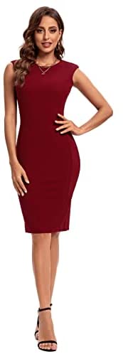Women's Sleevless Elegant Midi Dress.
