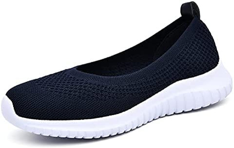 konhill Women's Comfortable Walking Shoes - Tennis Athletic Casual Slip On Sneakers