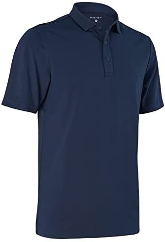 INNERSY Men's Polyester Golf Polo Shirt No Wrinkles No Iron Shirt