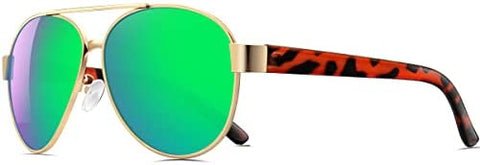 AWGSEE Aviator Sunglasses For Women Polarized UV Protection Sun glasses Mirrored Lens
