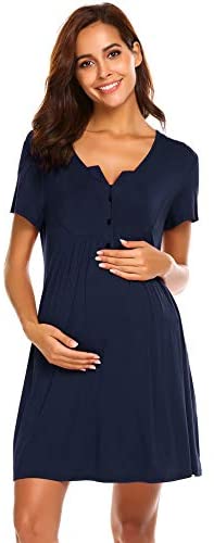 Labor and Delivery Gown, Nursing Nightgown, Maternity Nightgowns for Hospital Short