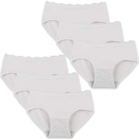 INNERSY Womens Lace Underwear Cotton Hipster Panties Regular & Plus Size 6-Pack