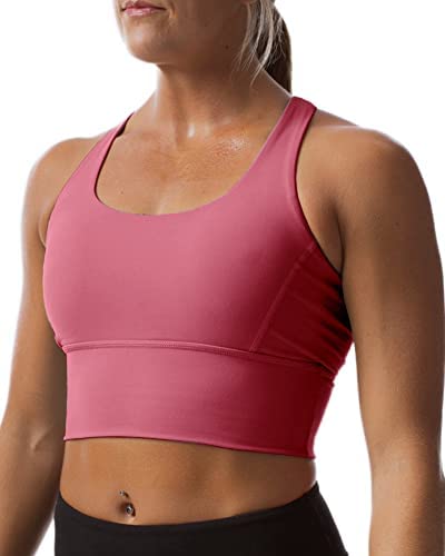 Crisscross Back High Impact Sports Bras for Women Workout Yoga Crop Tank Tops with Removable Pads