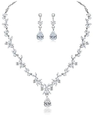 White Gold Plated Jewelry Set with White AAA Cubic Zirconia