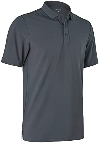 INNERSY Men's Polyester Golf Polo Shirt No Wrinkles No Iron Shirt