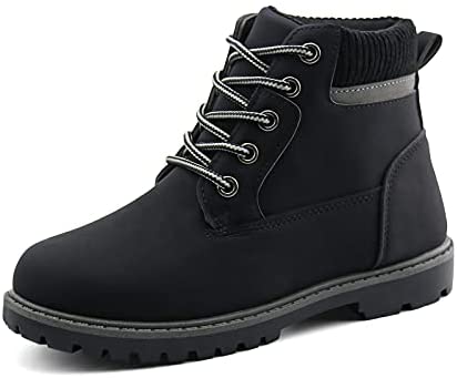 Kids Ankle Boots Boys Girls Lace-Up Outdoor Comfort Work Boots