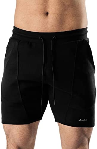 Men's Casual Elastic Waist Drawstring Shorts Gym Workout Training Running Jogging Pants with Pockets