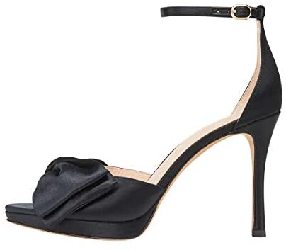 FSJ Women Open Toe Pumps D'Osay High Heel Sandals Slip On Mid High Heels Stilettos Comfort Ankle Strap with Buckle Evneing Bridal Party Dress Shoe Size 4-15 US