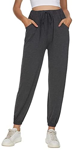 Women's High Waist Joggers with Pockets Comfy Casual Athletic Workout Sweatpants