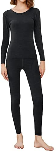 INNERSY Women's Thermal Underwear Set Thin Light Long Johns Base Layer for Cold Weather