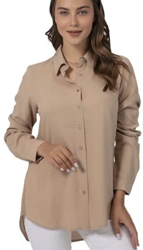 Blouses for Women Fashion, Casual Long Sleeve Button Down Shirts Tops, XS-3XL